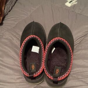 UGG Black Shoes with Red Accent